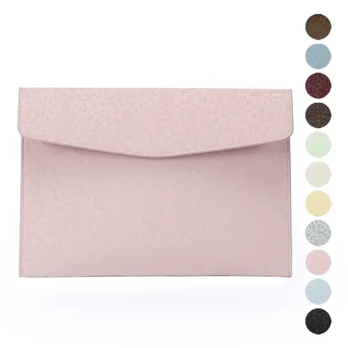 Leopard Print Magnetic Closure Envelope File Folder - Office Filing Supply for A4 Size, Letter-Size Documents, Letters Folders File Storage