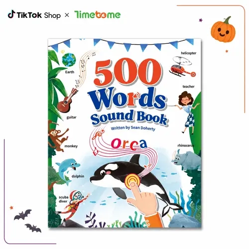 TIMETOME 2026 English Interactive Sound Book for Toddlers - Educational Montessori Toy, Learning for Toddlers, Sound Play, Sensory & Motor Skill Support, Travel-Friendly, 500 Words, 22 Themes, 1-6 Year-Old Preschool Gift {Auction Online}