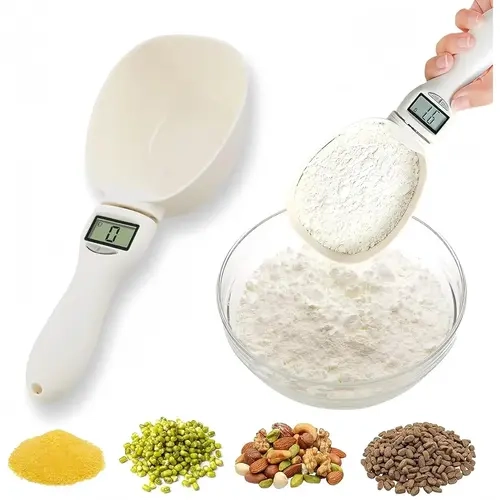 Food Measuring Scoop Scale, Digital Measuring Spoon, Weighing Spoon Scale 800g / 0.1g High Precision with LCD Screen, Display Electronic Measuring Spoon for Kitchen Gadgets and Daily Meals
