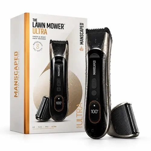 MANSCAPED The Lawn Mower 6.0 Ultra Gen Body & Groin Trimmer | 2 Blade Heads, 100-Min Battery, Waterproof