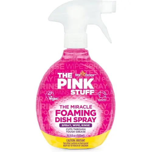 The Pink Stuff Miracle Foaming Dish Soap Spray, 16.9 Fl Oz Household Dishwashing Cleaner