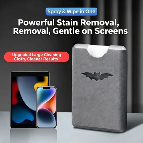 Portable Screen Cleaner Spray with Microfiber Cloth, Nano Streak-Free Cleaning for Phone, Tablet, Laptop & Monitor Screens(Does not contain cleaning liquid)