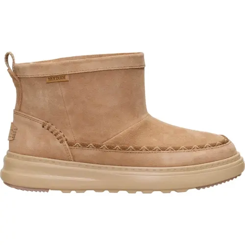 HEYDUDE Remi Toastee Boot Suede - Comfortable Slip on Shoes for Women