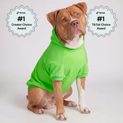 Comfrt | Neon Minimalist Paw Hoodie | Colorful Midweight Fleece Dog Hoodie With Leash Opening