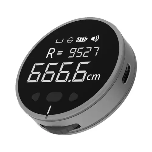 Handheld Digital Laser Measure, 99m High Accuracy (±0.5%) Rechargeable Electronic Ruler, Long Standby Display Range Finder for Office Use