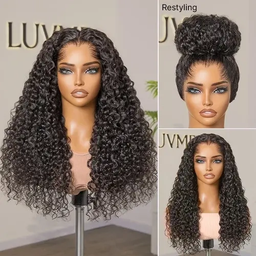 LUVME Pre-do Lagos Hairline Flexi Fit Invisi Drawstring Cap 200% Density Water Wave Glueless 13x4 Frontal HD Lace Wig Pre-Cut Lace