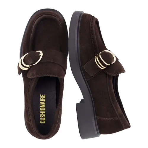Cushionaire Giulia Genuine Leather Loafers for Women | Classic Dress Loafers with Soft Leather Upper | Comfortable Slip-on Women’s Dress Shoes for Work and Everyday Wear