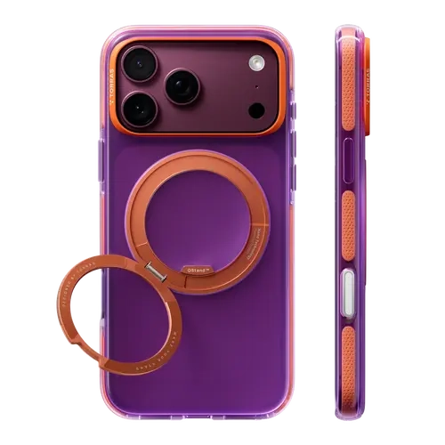 TORRAS Ostand Hue Protective Smartphone Case for iPhone 17 Pro-18 Pro Max, MagSafe Phone Grip Casing, 360° Rotating Kickstand, 4M Drop Protection, Camera Control Button, Shockproof Accessories