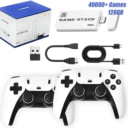 2026 New Retro Video Game Controller Console, 40000+ Games, 23 Emulators, 2 Wireless Controllers, HDMI Output, Ergonomic Button Stick, Cool Gifts for Adults, Gamer Stuff, Guys Gifts, Includes Cables