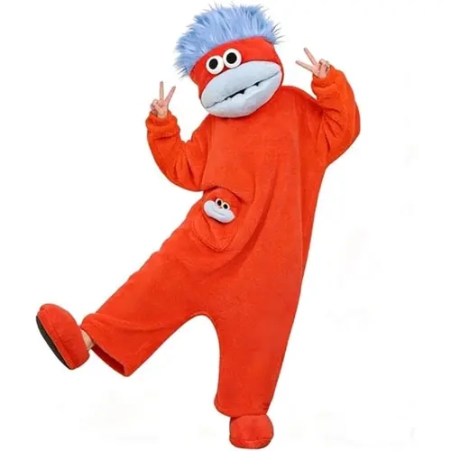Orange Msrlassn Cute Pajamas Wearable Blanket Hoodie for Women Men,  Oversize Soft Warm Cozy Pullover Home Loungewear Funny Pajamas Onesie, Perfect for Home Party Costume Halloween, One Size for Women Men