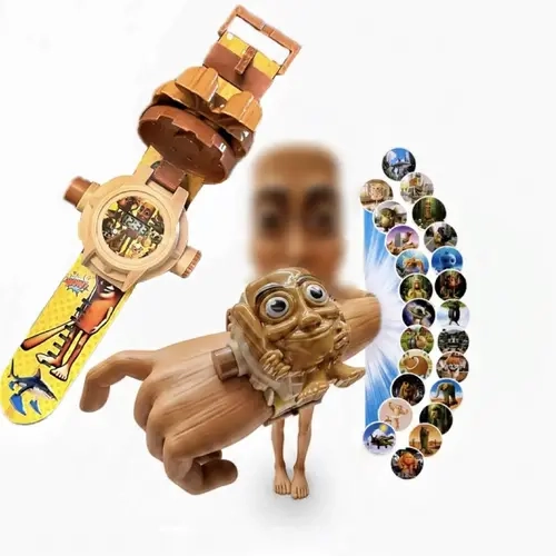 Tung Tung Tung Sahur Kids Digital Watch with 24 Images Projection, Italian Brainrot Cartoon Toy Watch for boyfriend, Back to School Classroom Prizes, Birthday Gifts for Boys Girls,Party Supplies Accessory