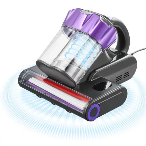 【Opantalk Auction】VEVOR Corded Handheld Vacuum Cleaner, 550W Motor, 18Kpa Powerful Suction, 650ml Dual-Bin, Washable HEPA Filter, Heating, Ultrasound Tech, Cleaning Lights, Silicone Brush, Odor Removal, Upholstery Cleaning Tool