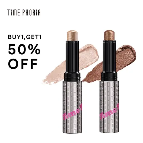 [2 PCS]TIMEPHORIA Gel Eyeshadow Stick -  Smooth, Shimmer Make Up Stick for Easy Application & Versatile Looks