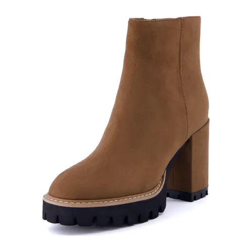 Cushionaire Ringo Platform Heel Boots for Women | Stylish High Heel Fashion Boots with Memory Foam Padding | Comfortable Everyday Boots with Wide Widths Available