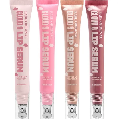 Completely on Cloud 9 Lip Serum Collection, All 4 Colors, Babe Original New Peptide Lip Treatment, Hyaluronic Acid and Squalane, Softer and Smoother Lips, Long Lasting Lip Hydration