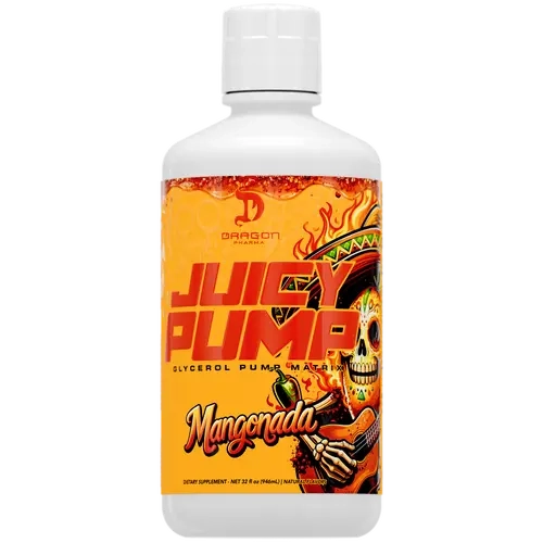 Dragon Pharma Juicy Pump – Liquid Glycerol Stim-Free Pump Pre-Workout – Pumps & Hydration – 32 fl oz (16/32 Servings)