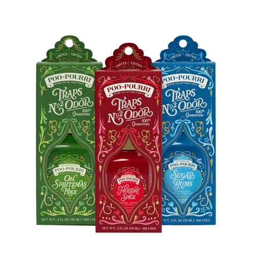 Poo~Pourri Toilet Spray 2oz - Limited Edition Spritzmas Set - 3 Pack Bundle