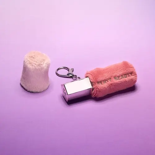 Fenty Beauty Fuzzy Gloss Bomb Holder Keychain