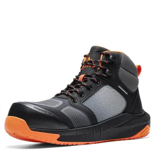 NORTIV 8 Men's Lightweight Composite Toe Worker Shoes, Waterproof Toe-Safe Protection Work & Safety Footwear with ASTM F2413-24 I/C EH SR, ETPU Midsole, GeoPilot WorkNano Step, Laces for Indoor/Outdoor Use