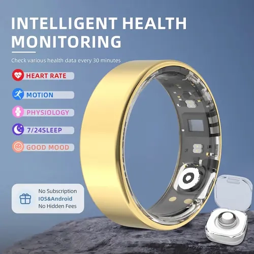 Osawalla Smart Ring 24/7 sleep tracking, heart rate, blood oxygen levels, activity tracking, stress, and menstrual cycle tracking