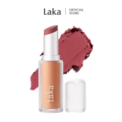 [Laka] [New] Bulky Matte Lipstick — Smooths Out Lip Lines for Flawless-Looking Lips, Soft Velvet Matte Finish, Nude-to-Vivid Shades