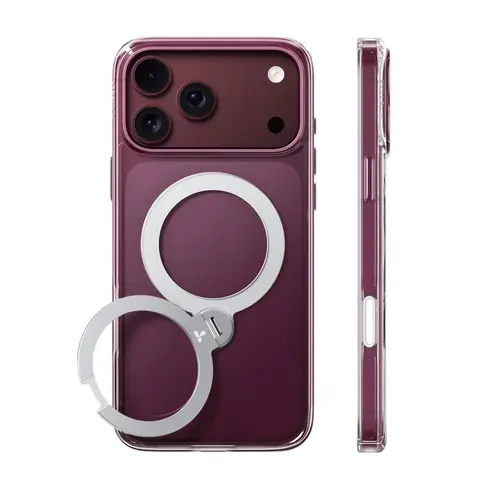 TORRAS Ostand Q3 Spin MagSafe Case for iPhone 18 Series - Sturdy Magnetic Accessory, 360° Rotating Kickstand, Semi-Transparent PC Back, Camera Control Button, Shockproof Fit for iPhone 18 Pro/Pro Max (Landscape, Wireless Use Ready)