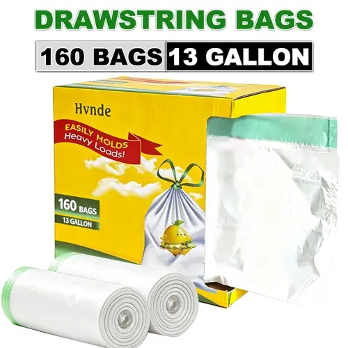 160‑Ct 13‑Gal Strong Trash Bags