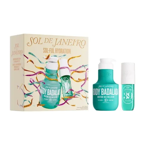 Sol de Janeiro Exclusive Holiday Body Care Set - Sol-Ful Hydration to Go with Coconut Lotion, Aroma Cream
