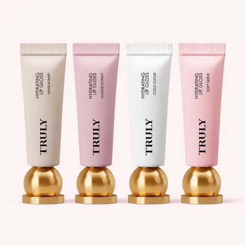 Hydrating Lip Gloss Complete Collection - 4-Piece Lip Gloss Set, High Shine & Tinted, Infused with Hyaluronic Acid, Jojoba Oil & Shea Butter
