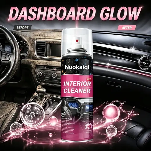 Car Interior-Exterior Detailer Spray Wax, Waterless Automotive Care Solution That Cleans+Protects Vinyl, Rubber, Plastic & Leather Surfaces with Durable Glossy Finish