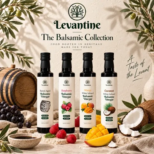 The Balsamic Collection - $140 VALUE - Barrel Aged, Fig Barrel Aged, Coconut, Mango, & Raspberry Balsamic Vinegars