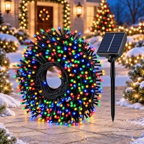 Auction Solar String Lights, Outdoor Waterproof LED Color Lights, Multicolor Atmosphere Lights for Summer Party Lights,BBQ Decor, The Perfect Christmas Gift,dorm essentials,home decor,home essentials,camping essentials