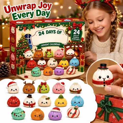 Christmas Mini Squishies Advent Calendar 2026, 24-Day Holiday Countdown Fidget Stress Relief Set, Cute Squeeze Figures for Indoor Recreation, Stocking Stuffers, Xmas Party Favors, Small Surprise Gifts for Kids Teens Adults