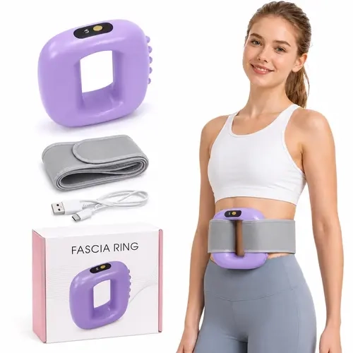 Electric Cordless Fascia Massager Ring - 5-Speed Adjustable Vibration, Portable Cordless Massage Devices for Tight Muscles Relief, Deep Tissue, Body Sculpting, Recovery; Use on Neck, Shoulders, Back