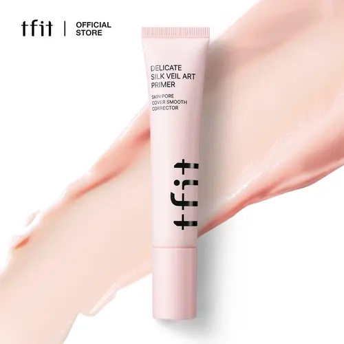 [TFIT OFFICIAL] Cosmetic Silk Veil Art Makeup Primer (30ml/1.01 fl oz) - Korean Base, Lightweight Silky Texture, Pore Blur, Sebum Control, Fine Line Minimizer, Waterproof, Sweat-Proof, 12HR Long-Lasting Wear