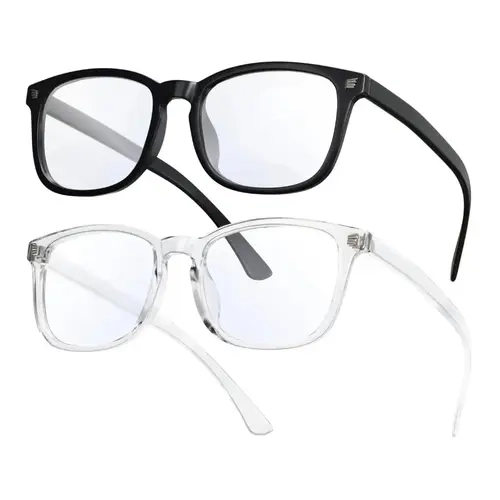Unisex Blue Light Blocking Glasses - Anti-Eyestrain & Headache Relief Computer Reading Eyewear for Men Women, Lightweight Anti-Glare Gaming Lens