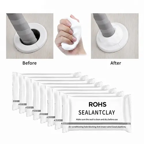 10/20PCS Eco-Friendly Sticky Sealant Clay, Quick-Curing Strong-Adhesion Adhesive Caulk, Waterproof Oil-Resistant for Air Conditioner Holes, Wall Cracks