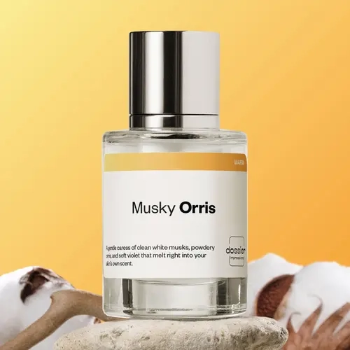 Musky Orris, Dossier, Unisex Perfume, Eau du Parfum, Orris, Violet, White Musks, Pink Pepper, Rose