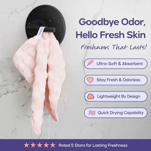 Mellow Sleep | Bubble Washcloths (4-Pack) - Soft, Cushioned Microfiber with Quick-Drying Bubble Texture