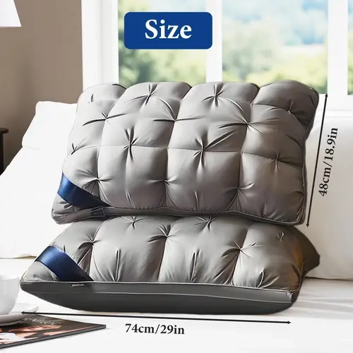 【LIVE】Raybee 5-Star Hotel Quality Pre-Designed Style Standard Pillows, Buy 1 Get 1 Free, Bright White, Ultra-Fluffy Down-Alternative Fill, Full & Queen Sizes, Soft Comfortable Bedding Pillows