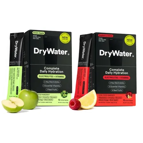 DryWater Stevia-Free Bundle | 1,000mg Potassium | Real Fruit | Nothing Artificial | No Added Sugar | Clean & Tested