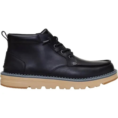 HEYDUDE Flint Boot Leather - Comfortable Slip on Shoes for Men