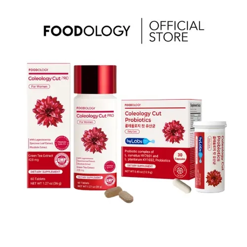 [FOODOLOGY] Red Tablet Bundle | Coleology Cut PRO + Coleology Cut Probiotics | AM & PM Daily Bundle