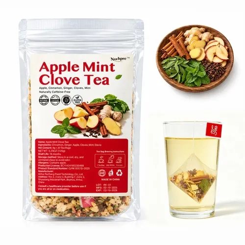 Apple Mint Clove Herbal Tea Bags - 60 Count, Blended with Ginger & Cinnamon, Natural Tea for Digestive Support & Fresh Breath Wellness