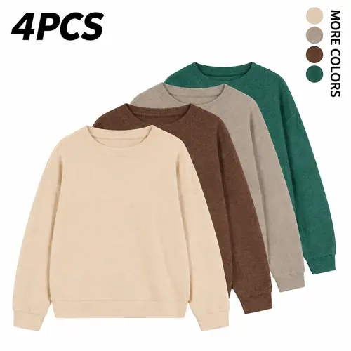 4-PCS Unisex Fall & Winter Oversized knit sweaters,smooth, warm fabric,warm fabric, loose wide fit,basic wardrobe staple restock item,ideal for everyday wear, commuting, and weekend casual wear,Halloween Gift, Suitable for Men and Women