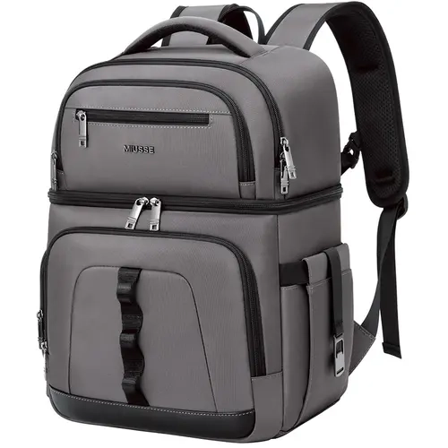 MIUSSE Insulated Cooler Backpack for Men Women, Large Capacity Double Compartment Lunch Backpack, Leakproof Bag for Work, Picnic, Camping & Travel