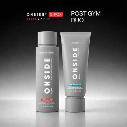 ONSIDE Post Gym Duo | Deep Clean Body Wash, Body Cream