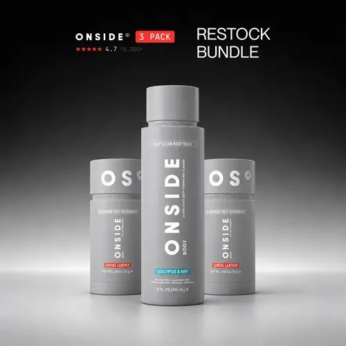 ONSIDE Restock Bundle | 2 x High Performance Deodorant, 1 x Deep Clean Body Wash
