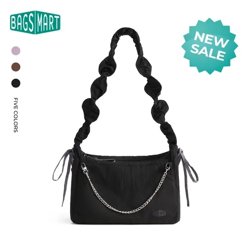 【NEW IN】BAGSMART Shoulder Bag for Women, Lightweight Crossbody Bag with Adjustable Shoulder Straps, Soft Weekender Bag Everyday Bag for Office, Date & Travel tiktokstockup
