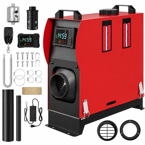 Tehanld 8KW Diesel Air Heater, 12V/24V All-in-One Portable Parking Heater with Bluetooth Control, 5L Fuel Tank, LCD Panel & Remote for RV, Truck, Camper and Garage